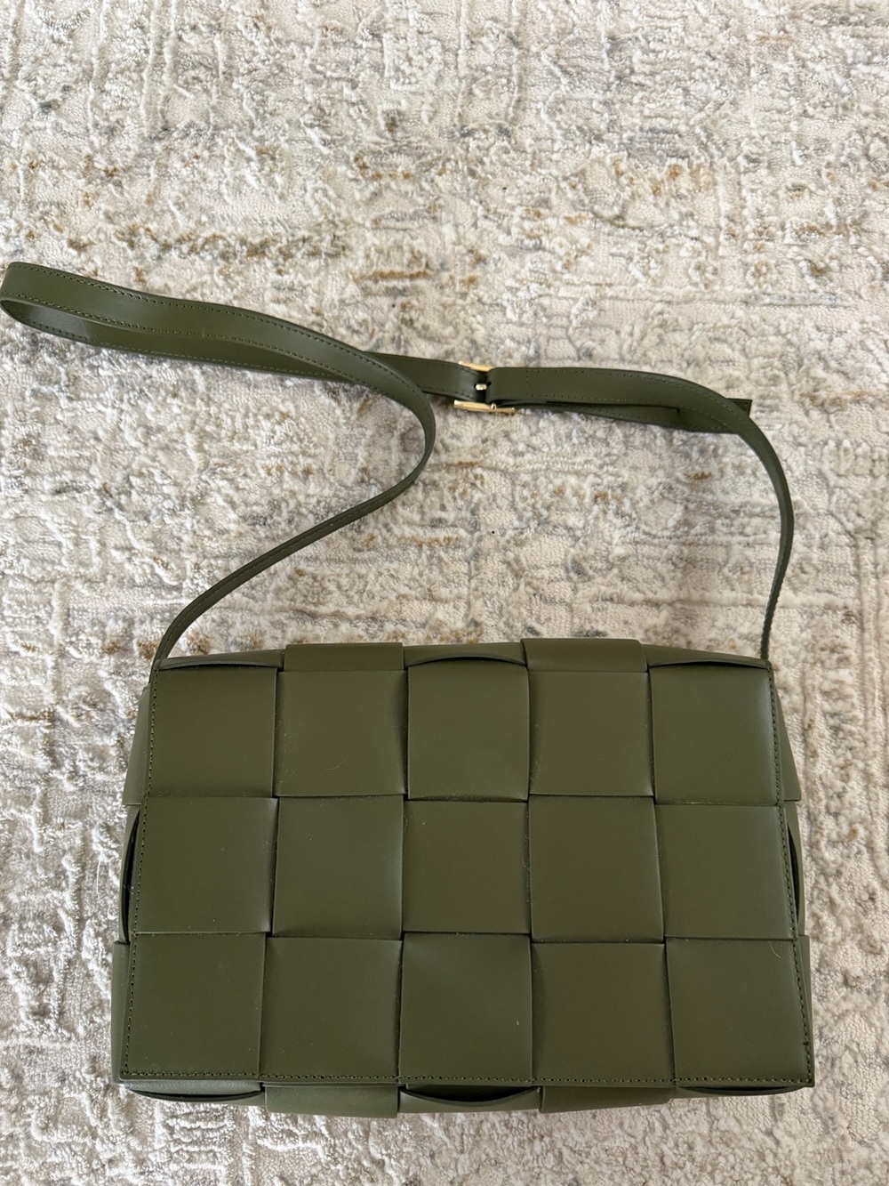 Valentina Fiore crossbody bag green genuine leather made in Italy NWOT